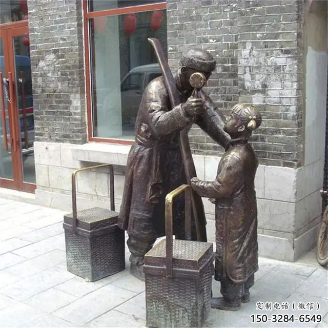民俗貨郎雕塑 酒店公園雕塑 風(fēng)景區(qū)擺件