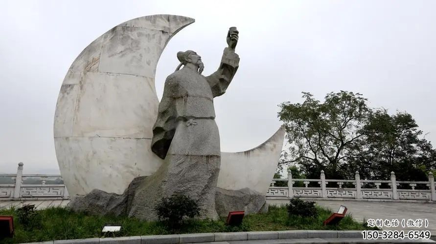 李白雕塑 鑄銅人物雕塑 公園詩(shī)人雕塑