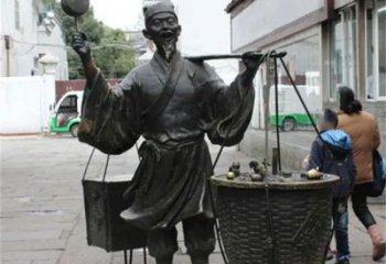 商場貨郎雕塑 民俗雕塑 店門口小品