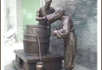 廣場釀酒雕塑 抽象景觀民俗雕塑 烤漆酒文化雕塑