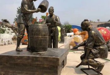 釀酒雕塑 仿真景觀酒文化雕塑 烤漆酒文化雕塑