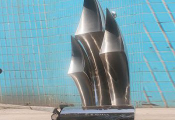 別墅區揚帆雕塑 仿真遠航雕塑 大型風帆雕塑