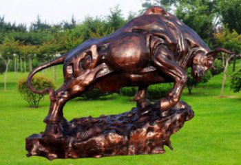 玻璃鋼開荒牛雕塑 風景區(qū)彩繪雕塑 抽象擺件