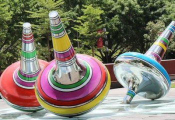 廣場(chǎng)陀螺雕塑 抽象景觀雕塑 烤漆地標(biāo)雕塑