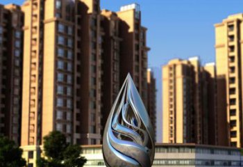 彩繪水珠雕塑 電鍍現代雕塑 公園雕塑