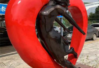 草地愛心雕塑 現代校園雕塑 大型雕塑