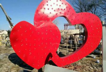住宅小區(qū)心形雕塑 啞光桃心雕塑 公園愛情雕塑