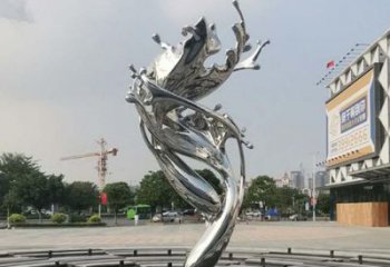 步行街浪花雕塑 游樂場海浪雕塑 鑄造波浪雕塑