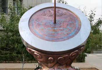 別墅區日晷雕塑 大型別墅區雕塑 剪影計時雕塑