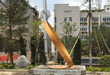 大型圓規雕塑廠家 歐式步行街標識雕塑 彩繪景觀雕塑