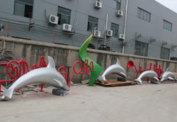 現代數字雕塑 大型別墅區雕塑 彩繪文字雕塑