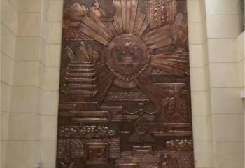 別墅區校徽雕塑 大型別墅區景墻雕塑 剪影浮雕雕塑