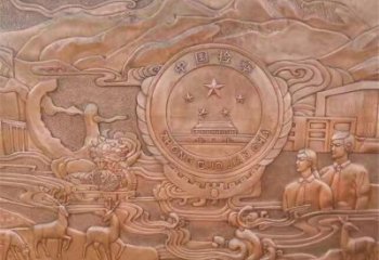 校徽雕塑 歐式步行街浮雕雕塑 大型景墻雕塑