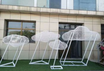 房地產(chǎn)云梯雕塑 剪影梯子雕塑 鍛造云朵雕塑