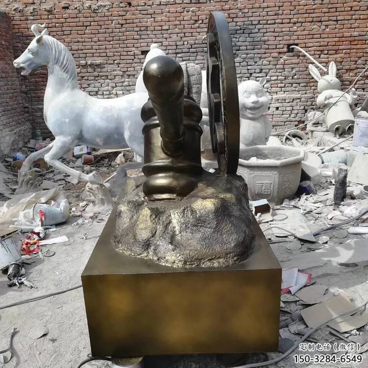 公園錘子雕塑 創(chuàng)意企業(yè)法治雕塑 美陳法錘雕塑