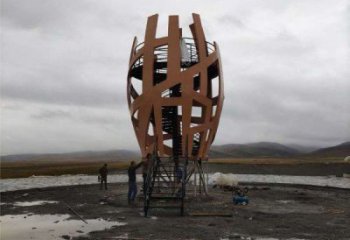 彩繪鳥籠雕塑 景觀鳥籠子雕塑 街頭籠子雕塑