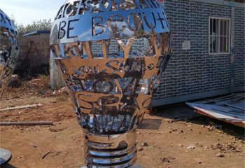 鏤空燈泡雕塑 噴水園林燈具主題 住宅小區電燈泡雕塑