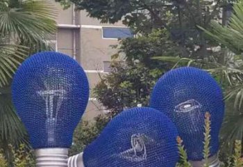 現(xiàn)代燈泡雕塑 大型別墅區(qū)燈具主題 彩繪電燈泡雕塑