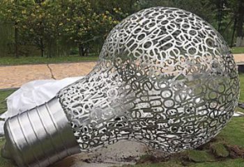 異形燈泡雕塑 現(xiàn)代校園電燈泡雕塑 校園燈具主題