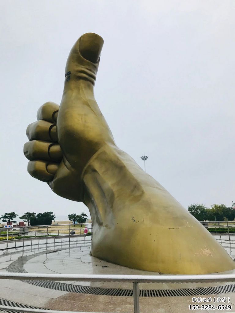 幾何拇指雕塑 發(fā)光公園點(diǎn)贊雕塑 大門口大拇指雕塑