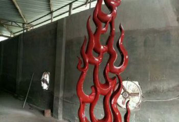 房地產火把雕塑 剪影星火相傳主題 鍛造篝火雕塑