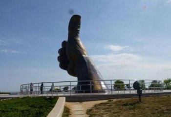 房地產(chǎn)拇指雕塑 剪影大拇指雕塑 鍛造點(diǎn)贊雕塑