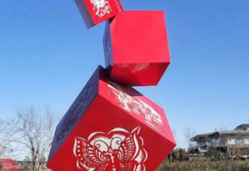 房地產立方體雕塑 現代幾何體雕塑 幾何雕塑