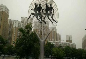 異形球拍雕塑 現(xiàn)代校園體育雕塑 校園網(wǎng)球拍雕塑