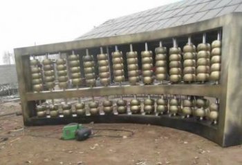 室內(nèi)珠算雕塑 仿真景觀擺件 大型雕塑