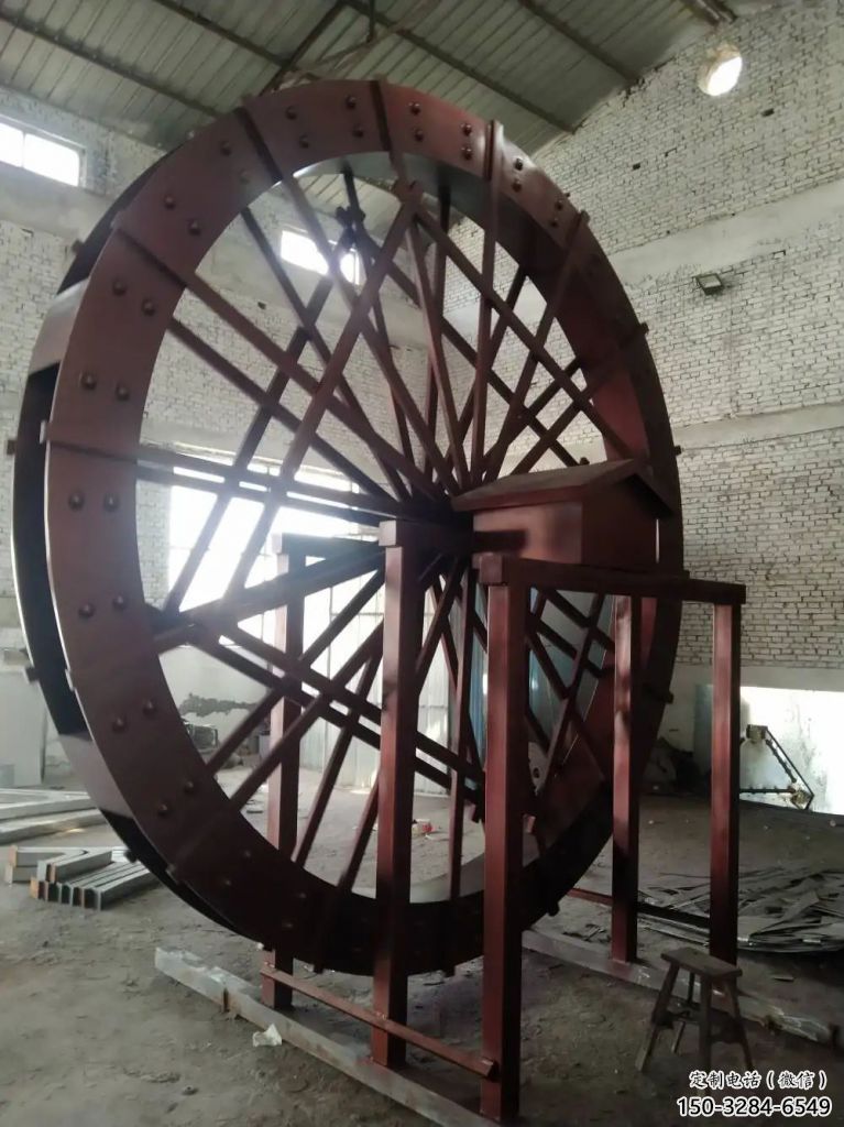 水車(chē)雕塑 歐式步行街仿古雕塑 大型雕塑