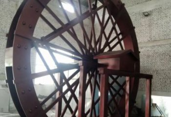 噴漆水車(chē)雕塑 中式村口仿古雕塑 草地雕塑