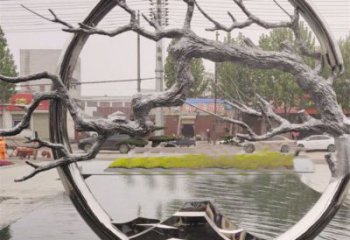 步行街花環(huán)雕塑 游樂(lè)場(chǎng)環(huán)形雕塑 鑄造雕塑