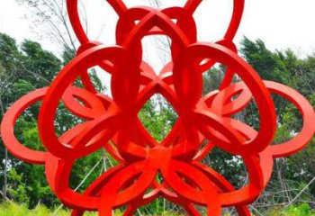 彩繪花環(huán)雕塑 景觀(guān)雕塑 街頭環(huán)形雕塑