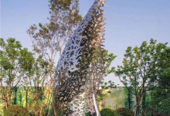 噴漆花環(huán)雕塑 中式村口環(huán)形雕塑 草地雕塑