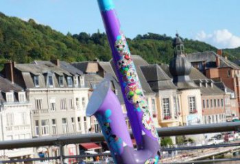 公園薩克斯雕塑 鏡面公園樂器雕塑 景觀西方樂隊雕塑