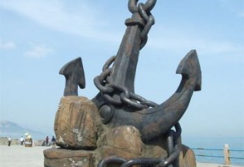景觀船錨雕塑 烤漆大型碼頭雕塑 酒店雕塑
