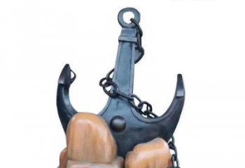 鏤空船錨雕塑 噴水園林碼頭雕塑 住宅小區雕塑