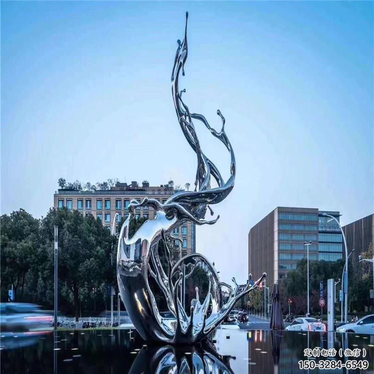 房地產(chǎn)水花雕塑 剪影水景雕塑 鍛造雕塑