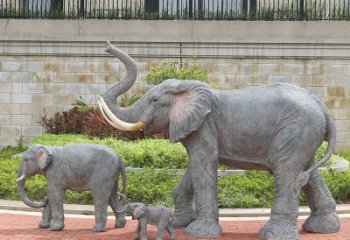 廣場大象雕塑供需，廣場雕塑，景觀仿真大象雕塑定制