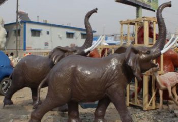 景觀大象雕塑制造，歐式風格，仿真大象雕塑定價