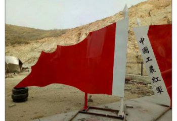 房地產紅旗雕塑，革命黨建雕塑，烤漆工藝