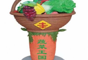 果籃雕塑定價(jià)，街景小品，鐵藝果籃雕塑批發(fā)