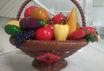 景觀果籃雕塑供需，多彩藝術，鐵藝果籃雕塑制造商