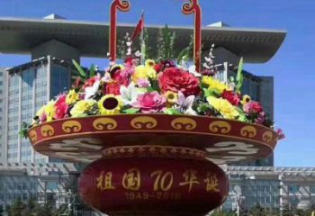 園林建筑雕塑承接，校園雕塑，廣場花籃雕塑定制供應