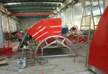 地產花籃雕塑供應，地標擺件，花卉花籃雕塑創意制造