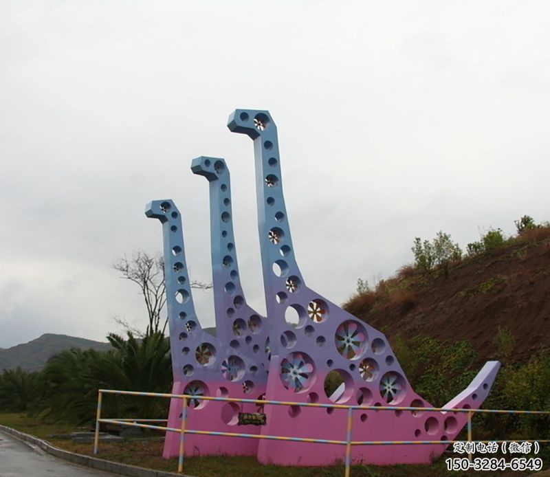 恐龍雕塑展品，景觀概念，鏤空恐龍骨架雕塑優(yōu)選