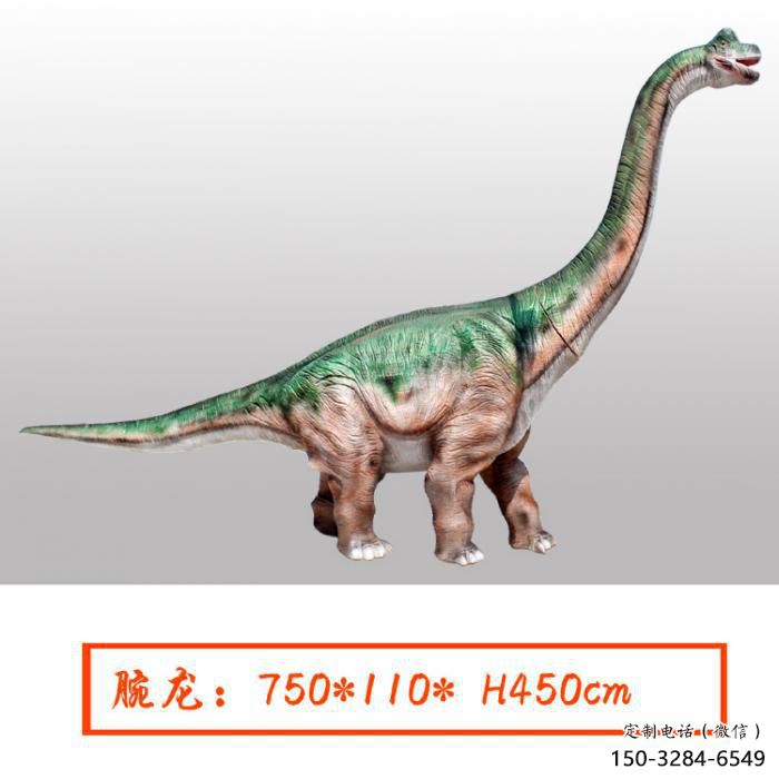 腕龍雕塑預定，小區擺件，發聲恐龍雕塑主題精品