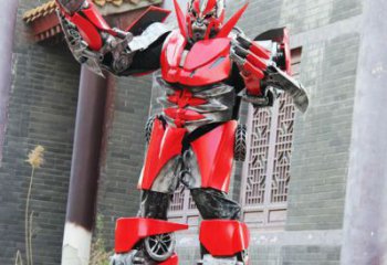 機甲紅蜘蛛。迪諾雕塑