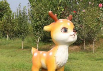 小鹿雕塑定價，彩繪工藝，卡通小鹿雕塑制作