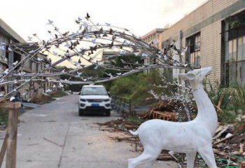 梅花鹿雕塑優(yōu)選，室外雕塑，仿真梅花鹿雕塑優(yōu)選